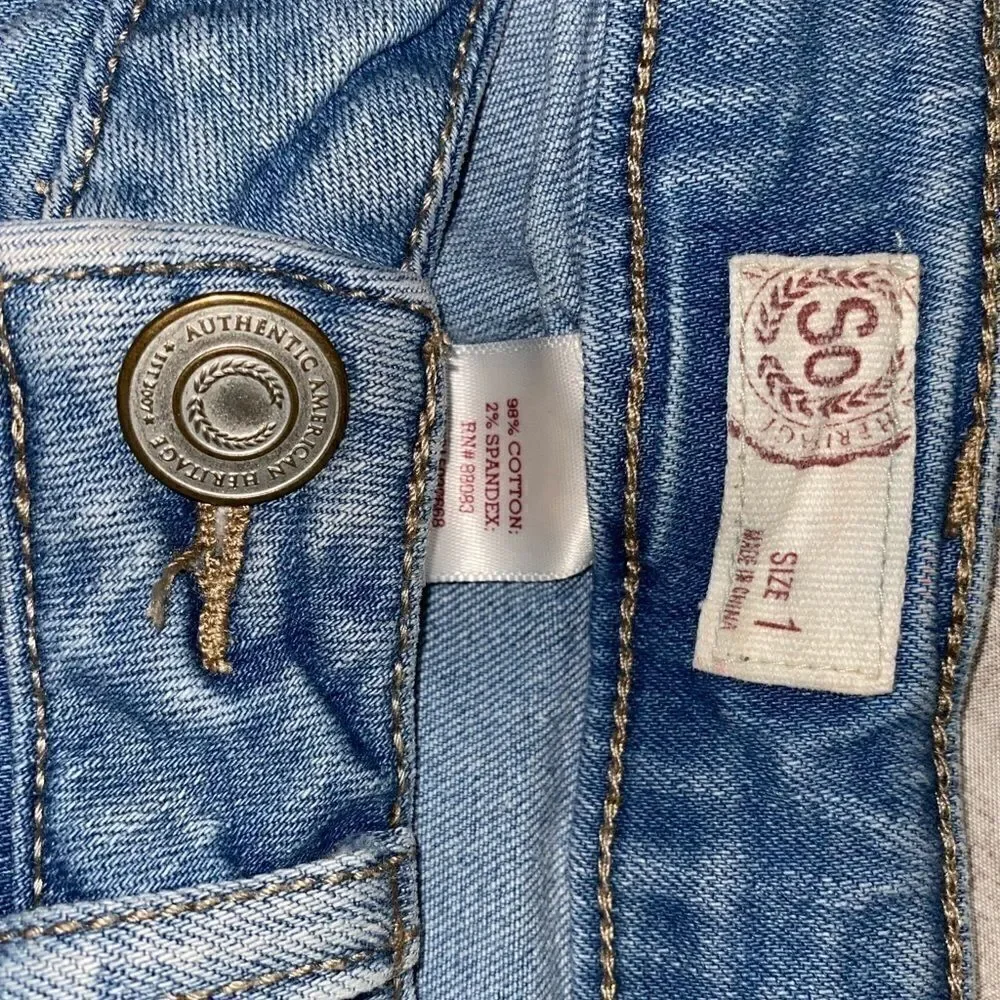 Acid Wash Distressed Shorts  - Picture 2 of 3